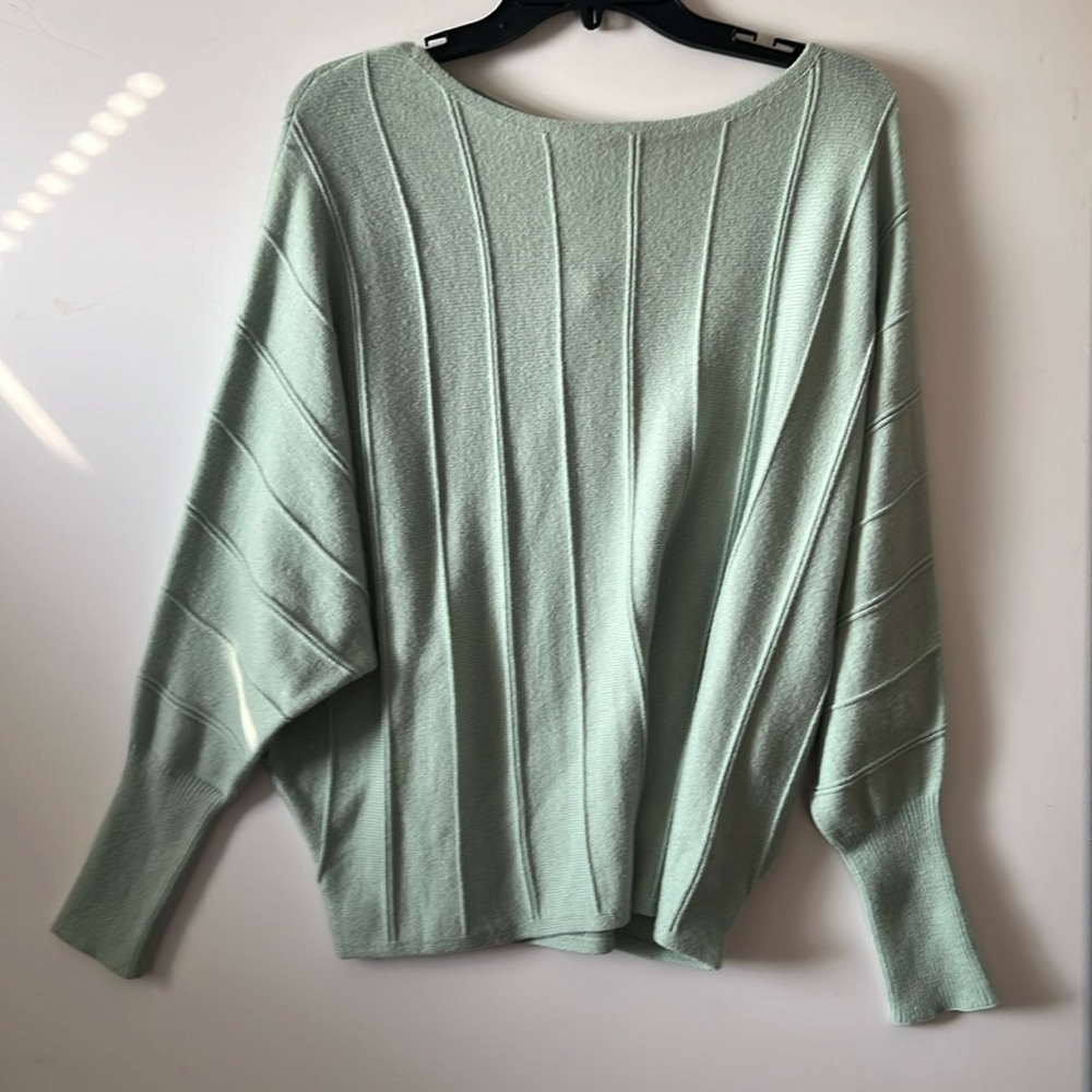 M MAGASCHONI WOMAN DOLMAN SLEEVE‎ MINT GREEN NWT SWEATER SIZE 1X